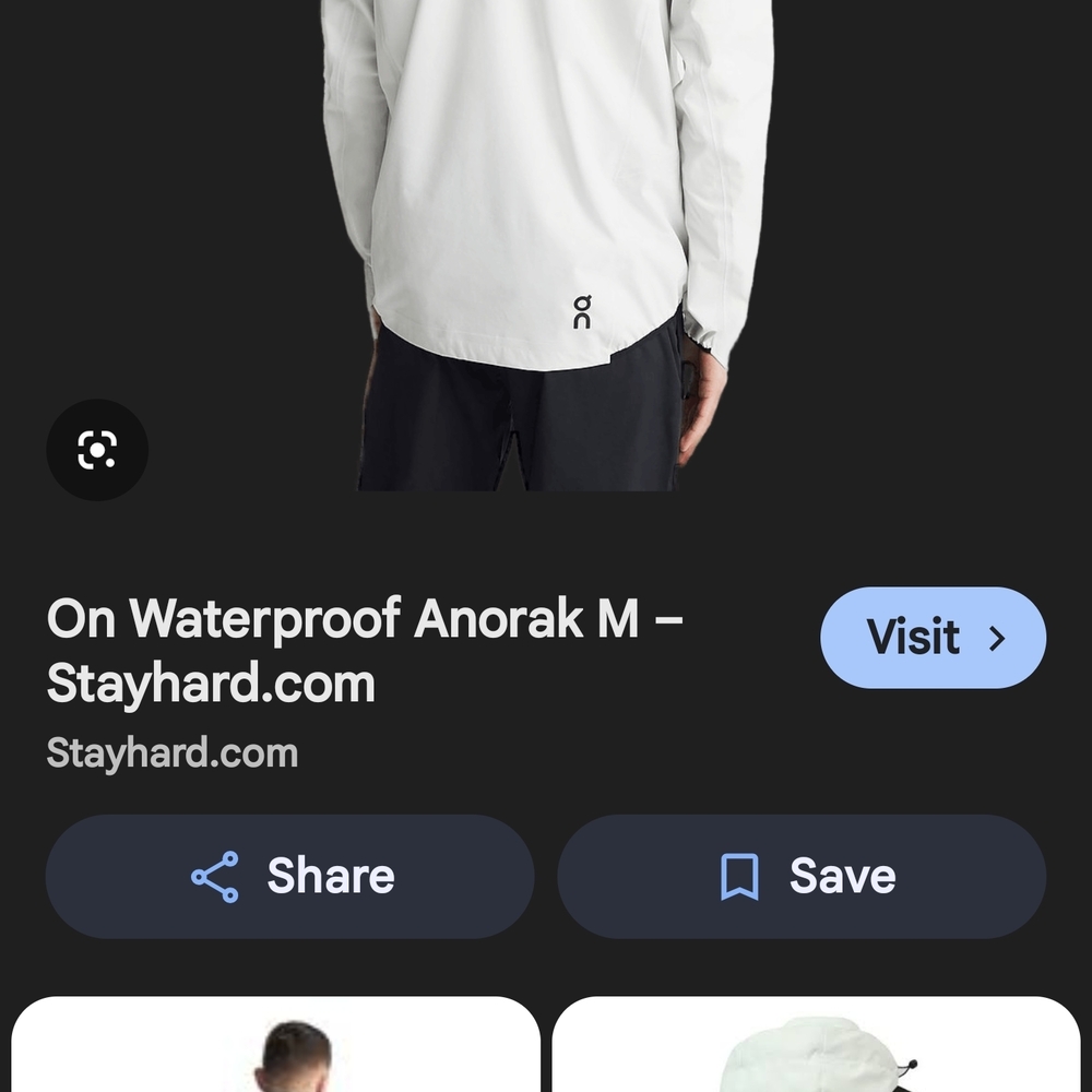 ON RUNNING Waterproof Anorak Jacket - White - Picture 2 of 4